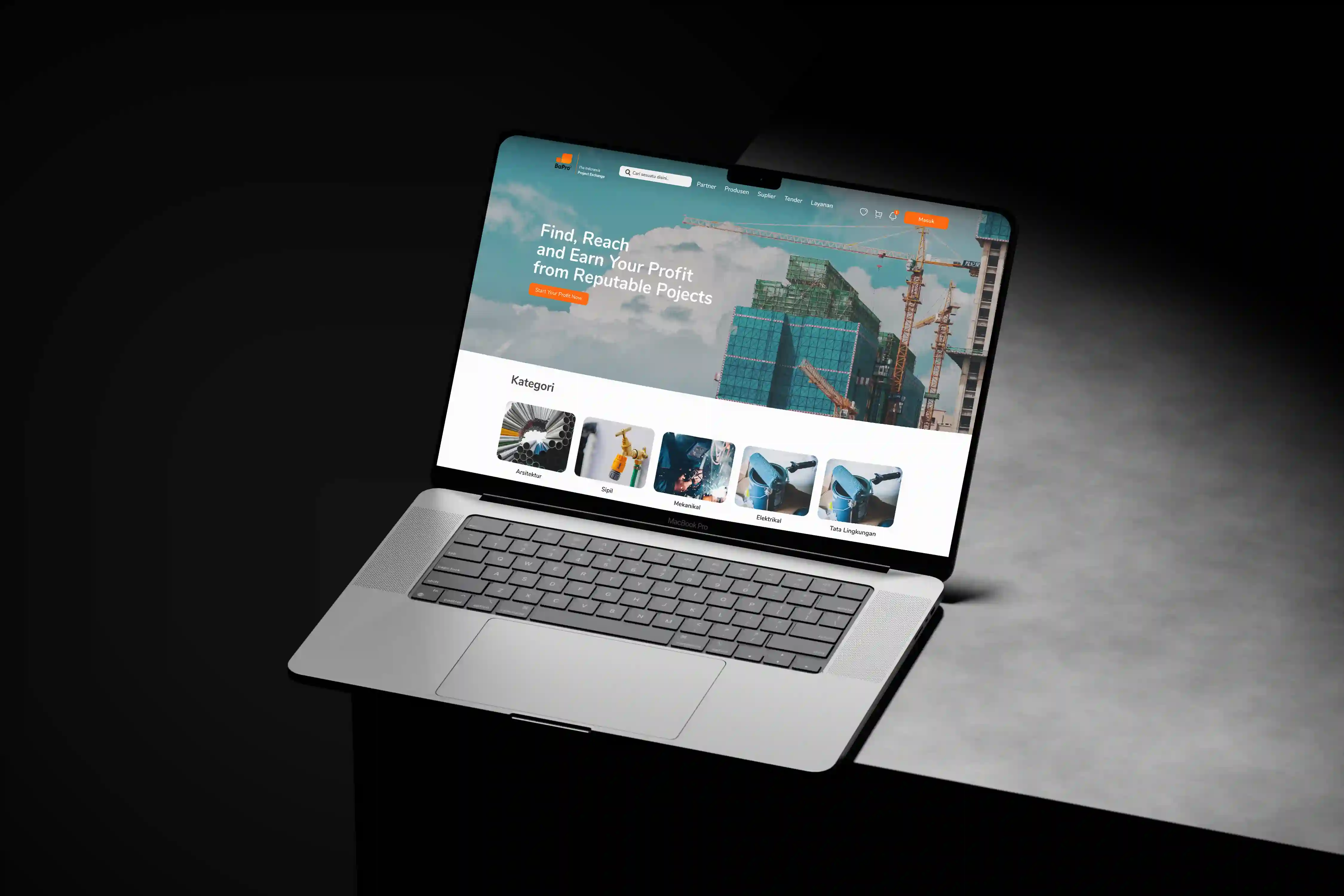 Landing page of The Indonesia Project Exchange
